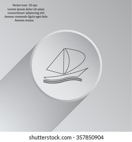 yacht vector icon