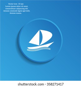 yacht vector icon