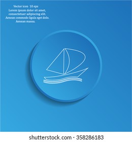 yacht vector icon