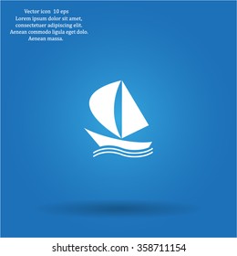 yacht vector icon