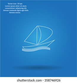yacht vector icon