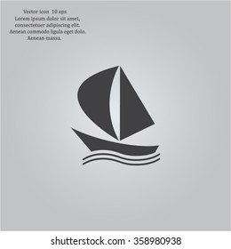 yacht vector icon