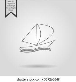 yacht vector icon