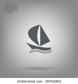 yacht vector icon
