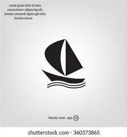 yacht vector icon