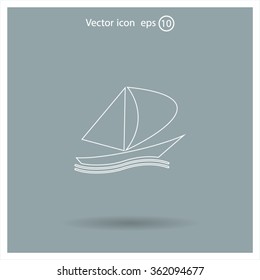yacht vector icon