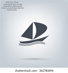 yacht vector icon