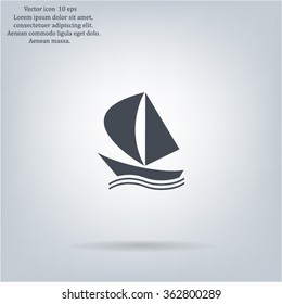 yacht vector icon