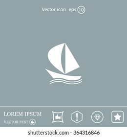 yacht vector icon