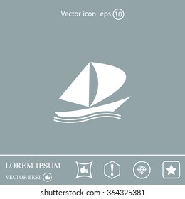yacht vector icon