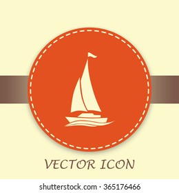 yacht vector icon