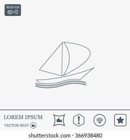 yacht vector icon
