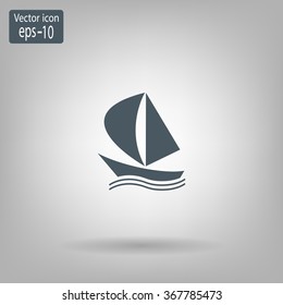 yacht vector icon