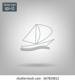 yacht vector icon