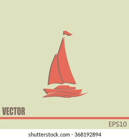 yacht vector icon