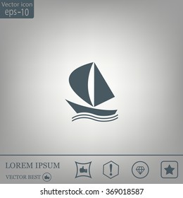 yacht vector icon
