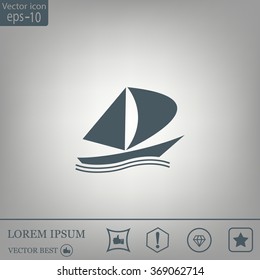 yacht vector icon