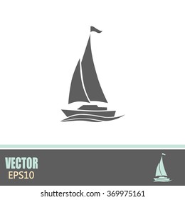 yacht vector icon