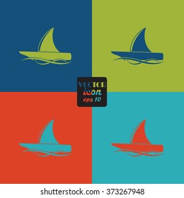 Yacht vector icon