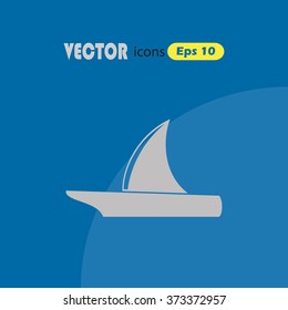 Yacht vector icon