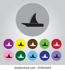 Yacht vector icon