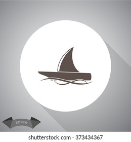 Yacht vector icon