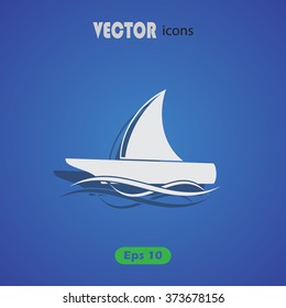 Yacht vector icon