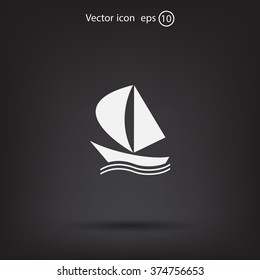 yacht vector icon