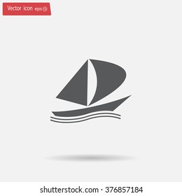 yacht vector icon