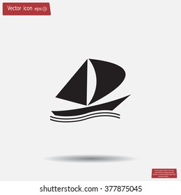yacht vector icon