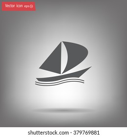 yacht vector icon