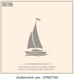 yacht vector icon