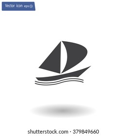 yacht vector icon