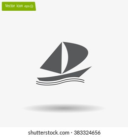 yacht vector icon