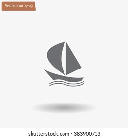 yacht vector icon