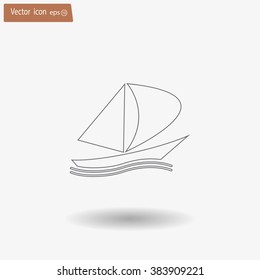 yacht vector icon