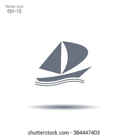 yacht vector icon