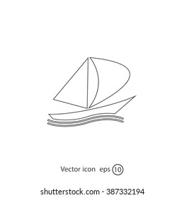 yacht vector icon