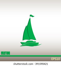 yacht vector icon