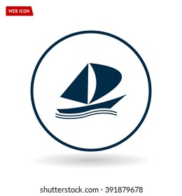 yacht vector icon