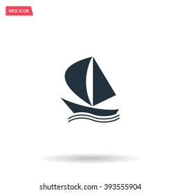 yacht vector icon