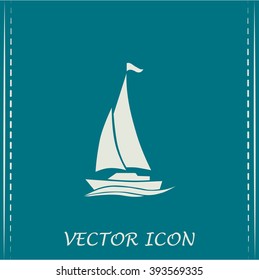 yacht vector icon