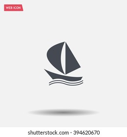 yacht vector icon