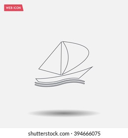 yacht vector icon