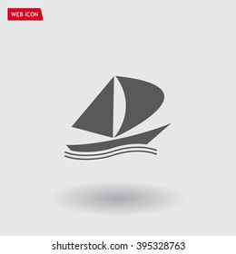 yacht vector icon