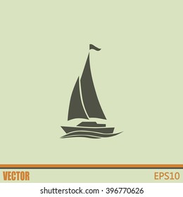 yacht vector icon