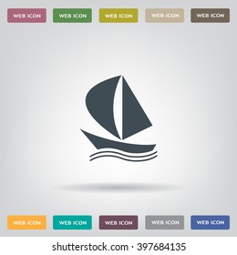 yacht vector icon