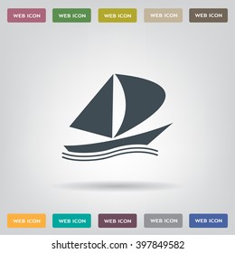 yacht vector icon