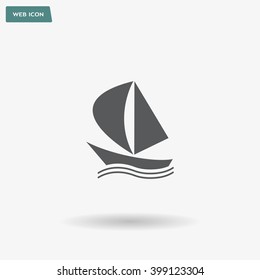 yacht vector icon