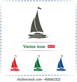 yacht vector icon